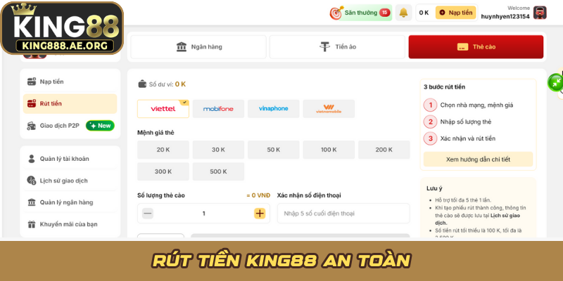 Rút tiền KING88 an toàn Rút tiền KING88 an toàn